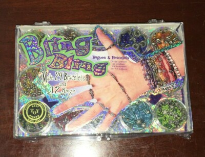 New BLING BLING Jewelry Making Kit. Make 24 BRACELETS and 12 RINGS