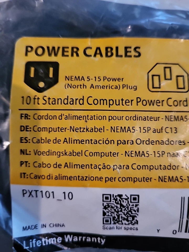 StarTech.com 3m/10 Foot Standard Computer Power Cord Extension PXT100_10 - Image 4 of 4