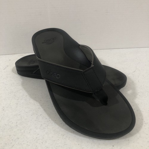 Abeo black men's size 9 flip-flops | eBay