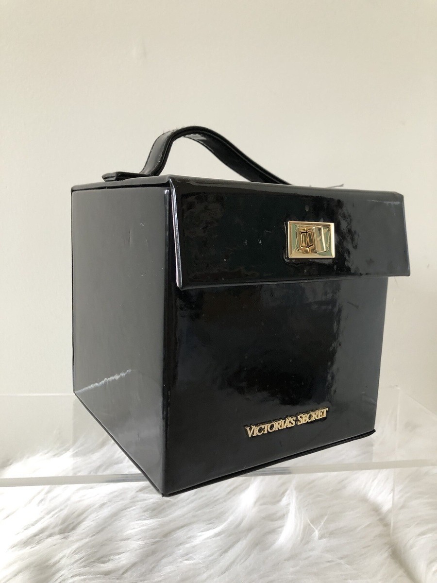 Victoria's Secret☆ ジップアラウンド・トラベルケース VICTORIA'S SECRET HARD CASE BLACK PURPLE TRAVEL JEWELRY CASE