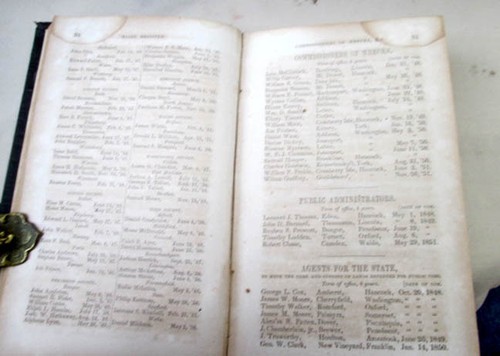 MAINE REGISTER & STATE REFERENCE BOOK,1852,Masters,Smith Co. - 第 3/3 張圖片