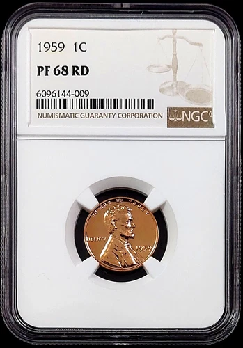 1959 Proof Lincoln Cent certified PF 68 RD by NGC! sku 44009