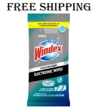 Windex Electronics Cleaning Wipes, Pre-Moistened Screen Wipes for TVs, Phones an