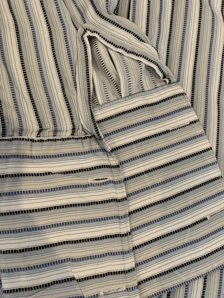 Structure Mens Long Sleeve Button Down Green/Blue Striped Shirt Size Medium - Image 3 of 3