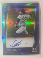 2021 Donruss Optic Deivi Garcia Rated Rookie Carolina Blue Prizm Auto SP /35