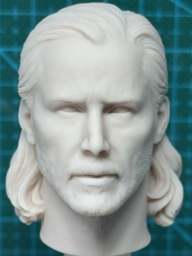 1/6 Unpainted Keanu Reeves Head Carving Model Toys Fit 12inches Action Figure - Picture 6 of 13