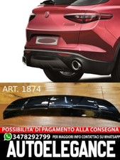 Diffusor Geeignet für Alfa Romeo Stelvio 949 2016-2020 Schwarz Glänzend