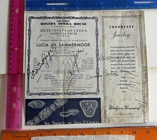 LILY PONS 1937 BOSTON OPERA AUTOGRAPHS THELMA VITPKA CORDON JAGEL Defrere RARE !