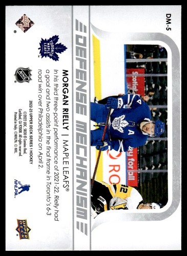 2022-23 Upper Deck Defense Mechanism Morgan Rielly Toronto Maple Leafs #DM-5 - Picture 2 of 2