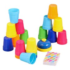 Babies Stacking Cups Bath Toy Quick Stack Cups Game with 18pcs Stacking Cups