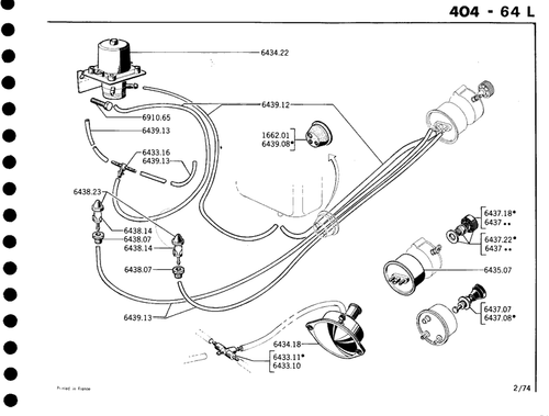 Œillet de fixation de gicleur de lave-vitre Peugeot 403, 404 et J7 - Picture 3 of 4
