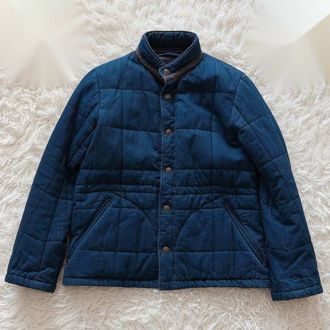 45R Indigo Cotton Quilted 908 Liner Blouson Jacket Excellent - product detail image 1