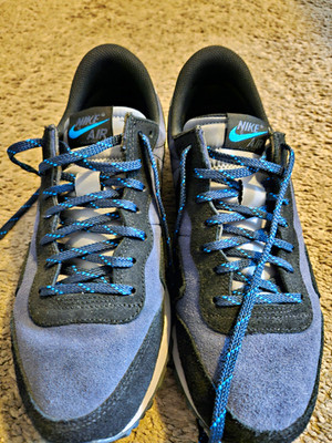 Nike Air Low Top Colorblock Black/Blue/Gray Lace-Up Sneakers Men s
