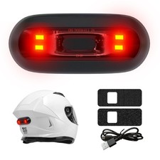 Bike Helmet LED Tail Light, Motorcycle Helmet LED Tail Light, Night Riding Sa...