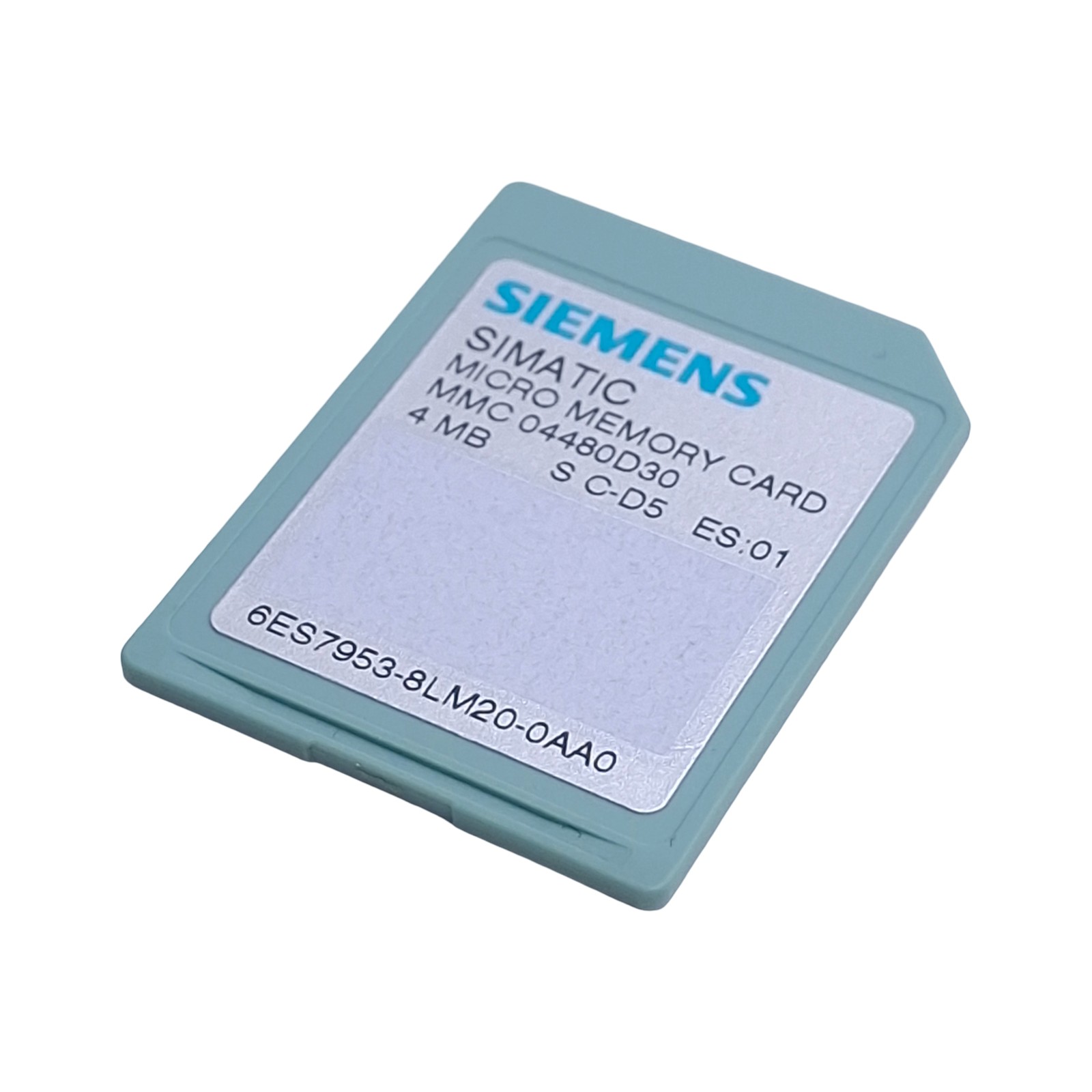 Siemens 6ES7953-8LM20-0AA0 Simatic S7 Micro Memory Card, S7-300/C7/ET200, 4MByte