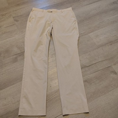 Peter Millar Crown Crafted Mens 35x31 Khaki Tan Performance Golf Pants Trousers