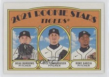 2021 Topps Heritage Rookie Stars Beau Burrows Rony Garcia Kyle Funkhouser 1s3