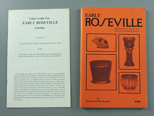 Early Roseville Identification Sharon Bob Huxford Art Pottery Book & Price Guide