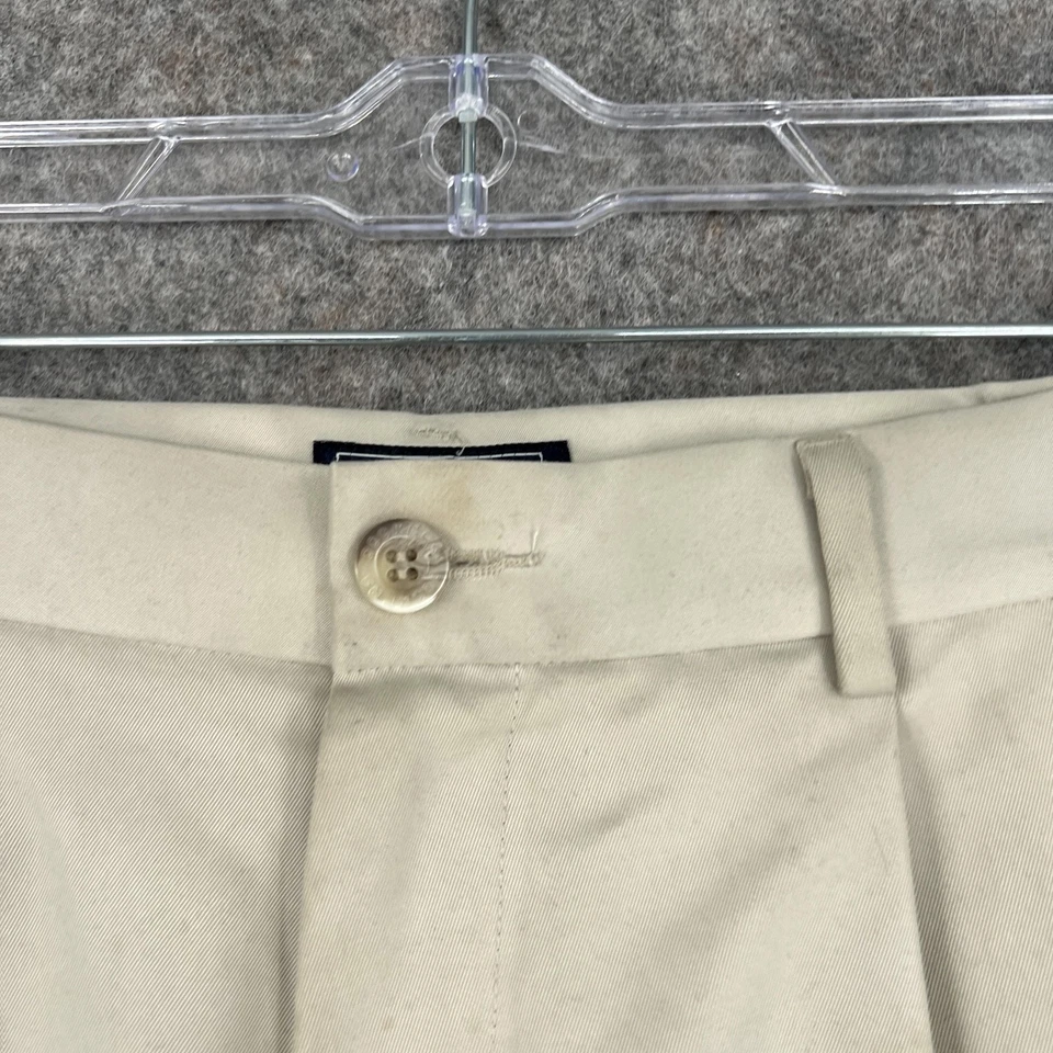 Vestido Dockers Pantalones Para Hombre 32x32 Caqui D3 Calce Clásico Chino Plisado con Puños Dobladillo Foto 4 de 4