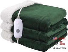 Heated Blanket Electric Blanket Full Size 72''x84'' with 5 Heat Settings, 10
