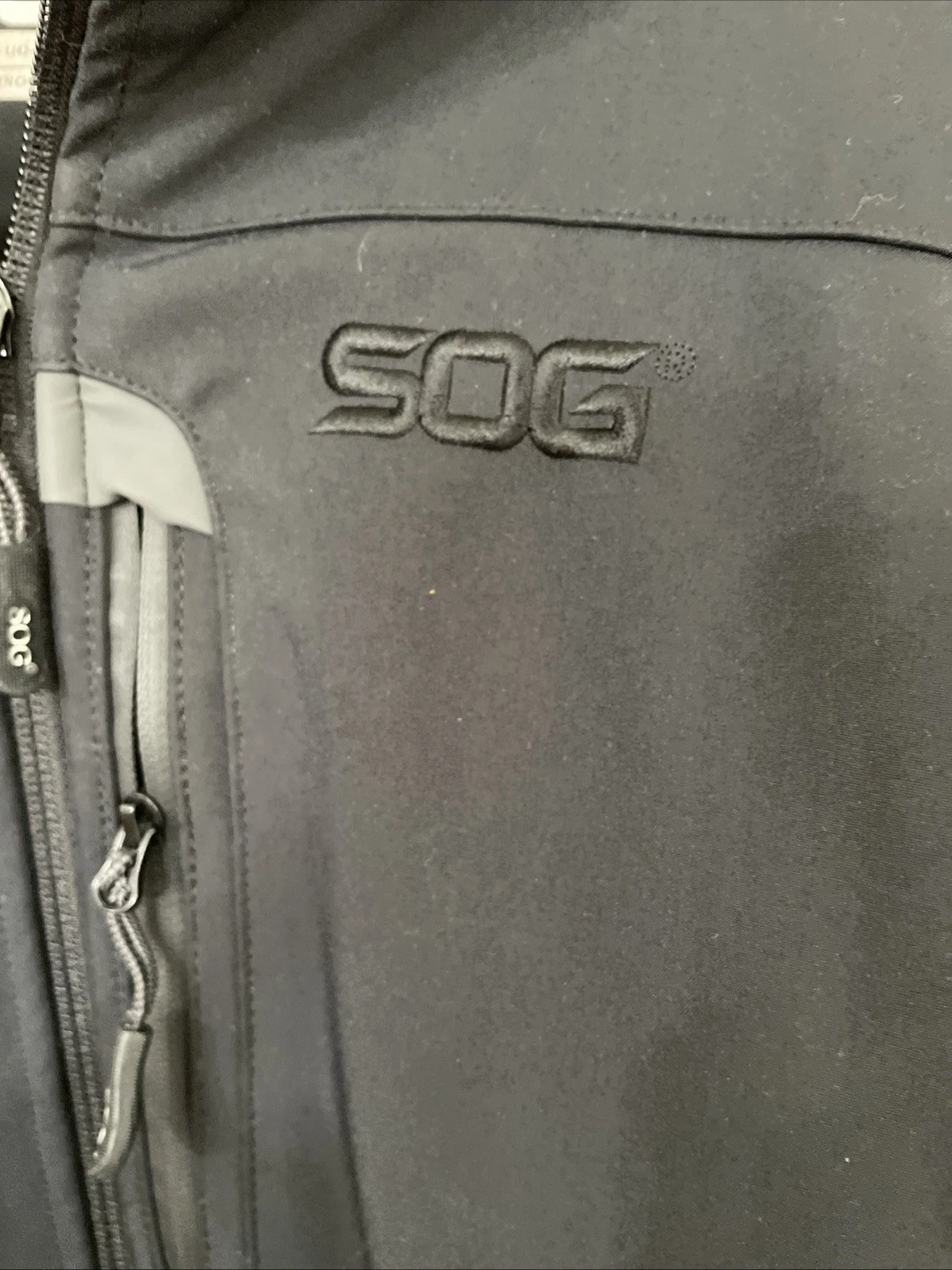 SOG Tactical Softshell Jacket Men's L Black Water Resistant Utility Outerwear image 3