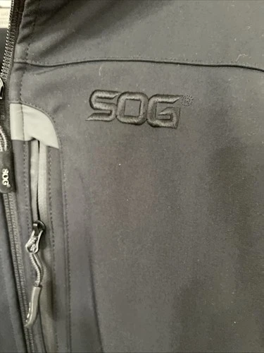 SOG Tactical Softshell Jacket Men's L Black Water Resistant Utility Outerwear image 3