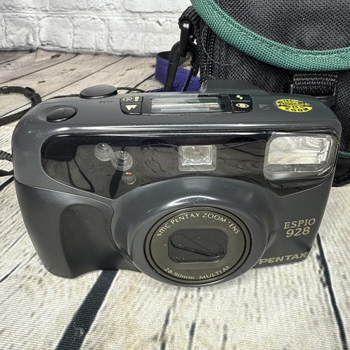 PENTAX Espio 928 / 28-90mm AF Film Camera Black Tested Working - Picture 2 of 10