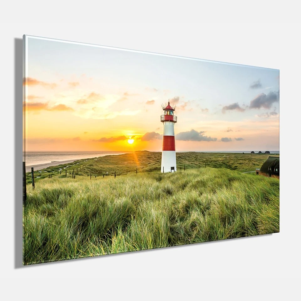 Wandbild LEUCHTTURM 60x90 cm – Leinwandbild Keilrahmen Deko modern - Bild 3 von 3