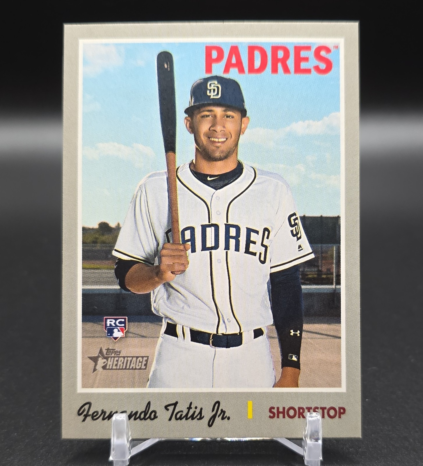 Topps 2019 Heritage High Number Team Color Fernando Tatis Jr. #517 Rookie Padres