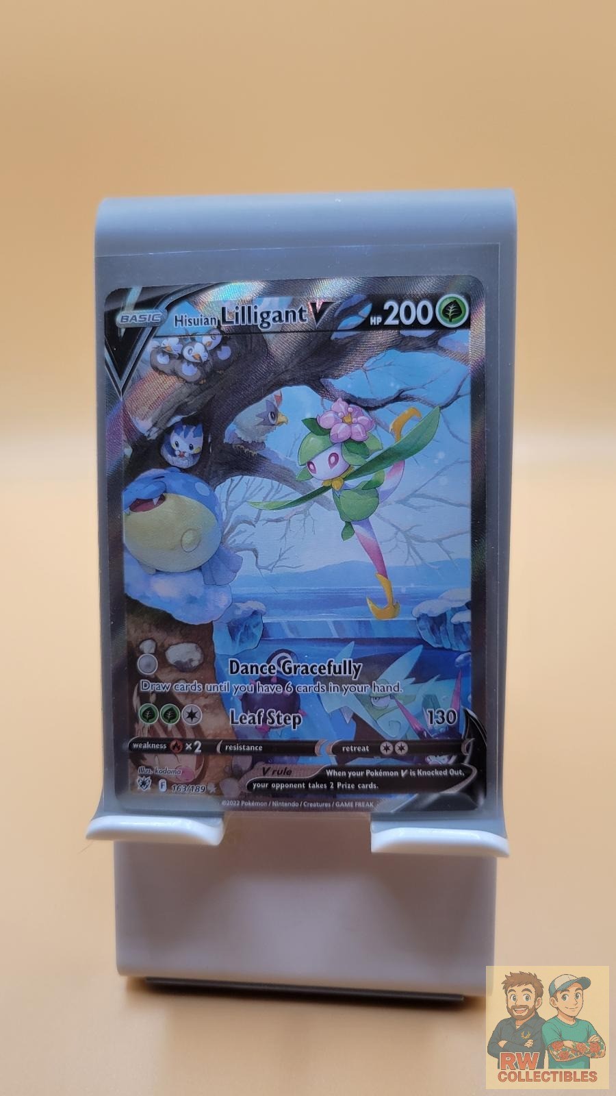 Hisuian Lilligant V 163/189 Ultra Rare Astral Radiance Pokemon Holo LP
