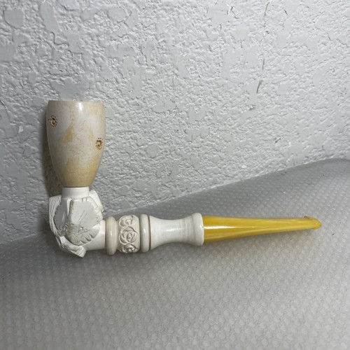 Vintage handgeschnitzte Block Meerschaum türkische Tabakpfeife ***WIE BESEHEN***GEBRAUCHT***
