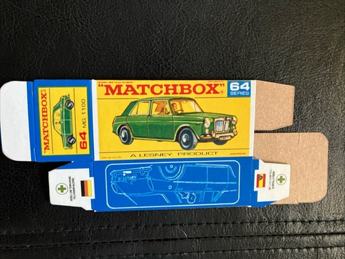 Matchbox #64a M.G. 1100 '68-'70 Type F Repro Box - Picture 2 of 2