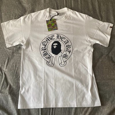 BAPE x Chrome Hearts Baby Milo White T-Shirt Size Small