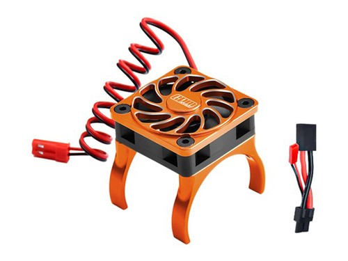 VENTILATORE DISSIPATORE MOTORE IN LEGA - 36mm PER TRAXXAS 1/8 JATO MINI XRT MINI MAXX - Foto 4 di 10