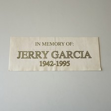 Grateful Dead Jerry Garcia 1942-1995 Memorial Sticker, Rock  Pop Music