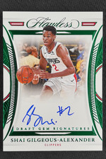 2021 Flawless Shai Gilgeous-Alexander Draft Gem Signature Auto Emerald 2/5 Match