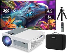 Projector WiFi Bluetooth Full HD Native 1080P Movie Projector for Android/iOS
