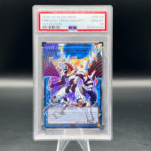 Yugioh 2026 RA05-EN146 Firewall Dragon Singularity - Extended Art PSA 10 1st Ed.