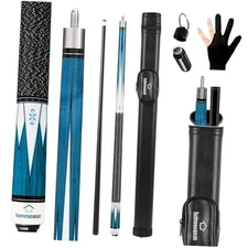 HomeSeason Pool Cue Stick 58" Billiard Cue Sticks Nylon Thread 18oz with bag