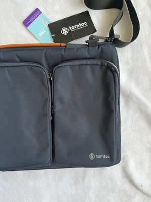 Tomtoc mens defender 360 protective macbook/pc laptop bag blue