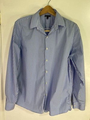 Men s   NDSTRY Size Large  Gingham Dress Shirt Long Sleeve Button Down 
