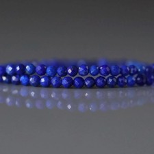 2mm Lapis Lazuli Beads Tiny Faceted Round Natural Gemstone 15" Strand DIY