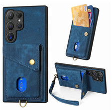 Men/Women Wallet Card Holder Case Leather Cover Brecelet For iPhone/Samsung