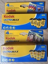 Set 2 Kodak UltraMax 400 Color Print Film 35mm 4 Rolls 24 Exp. 135-21-4H Expired