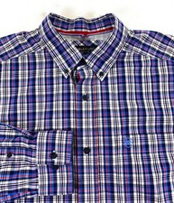 Ariat Pro Series Men's Button Down Navy Blue Check Western Rodeo Shirt XL