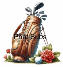 Sublimation Print Golf Clubs And Roses Ready To Press Heat Transfer