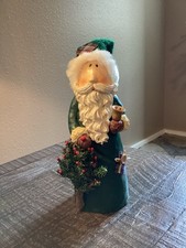Vintage Rustic Folk Art Primitive Style Santa Claus Hand Painted