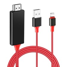 Phone to HDMI HDTV AV TV Adapter Cable For iPhone 14 Pro Max Plus iPad Mini 5 4
