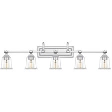 Nicholas 5-Light Bathroom Vanity Light in Polished Chrome