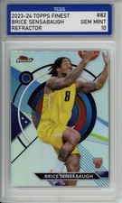 2023-24 TOPPS FINEST REFRACTOR #82 BRICE SENSABAUGH ROOKIE RC TCGS GEM MINT 10